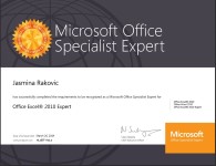 Microsoft Office Specialist Certificate